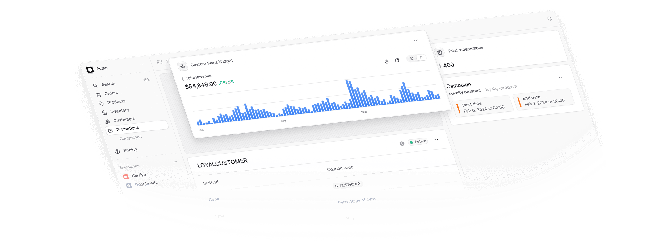 Medusa Dashboard Inventory
